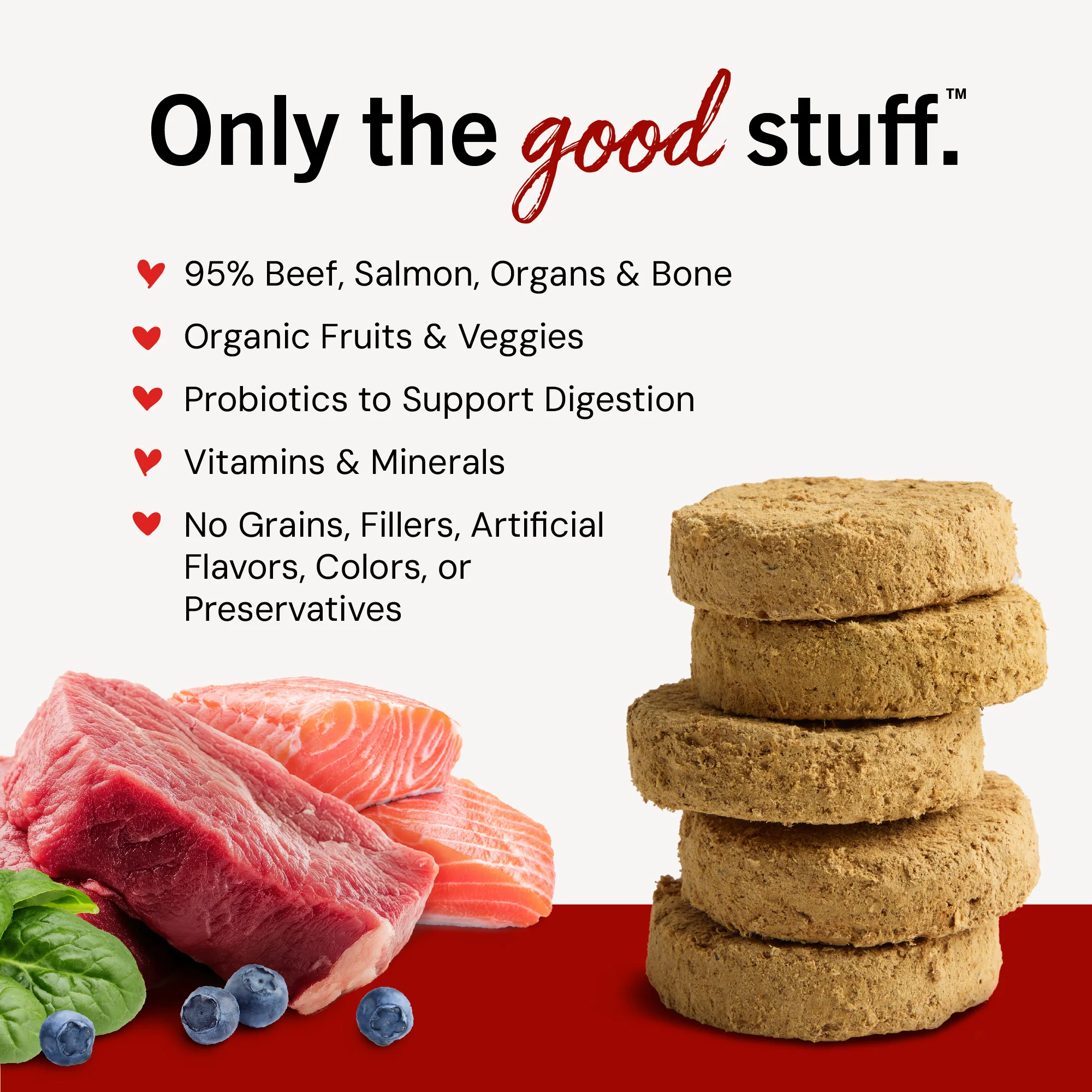 Beef & Salmon Freeze-Dried Raw Dinner Patties for Puppies - Image 4