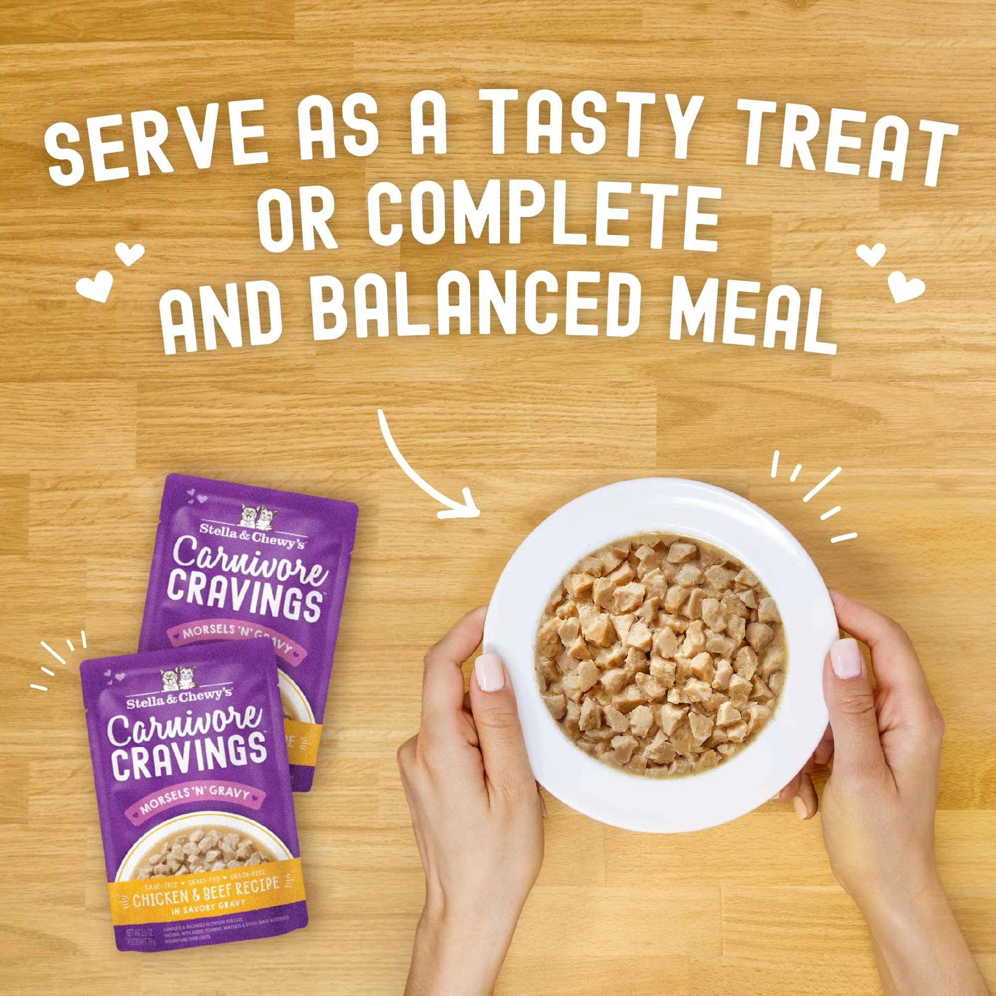 Carnivore Cravings Morsels'N'Gravy Chicken & Beef Recipe for Cats - Image 5