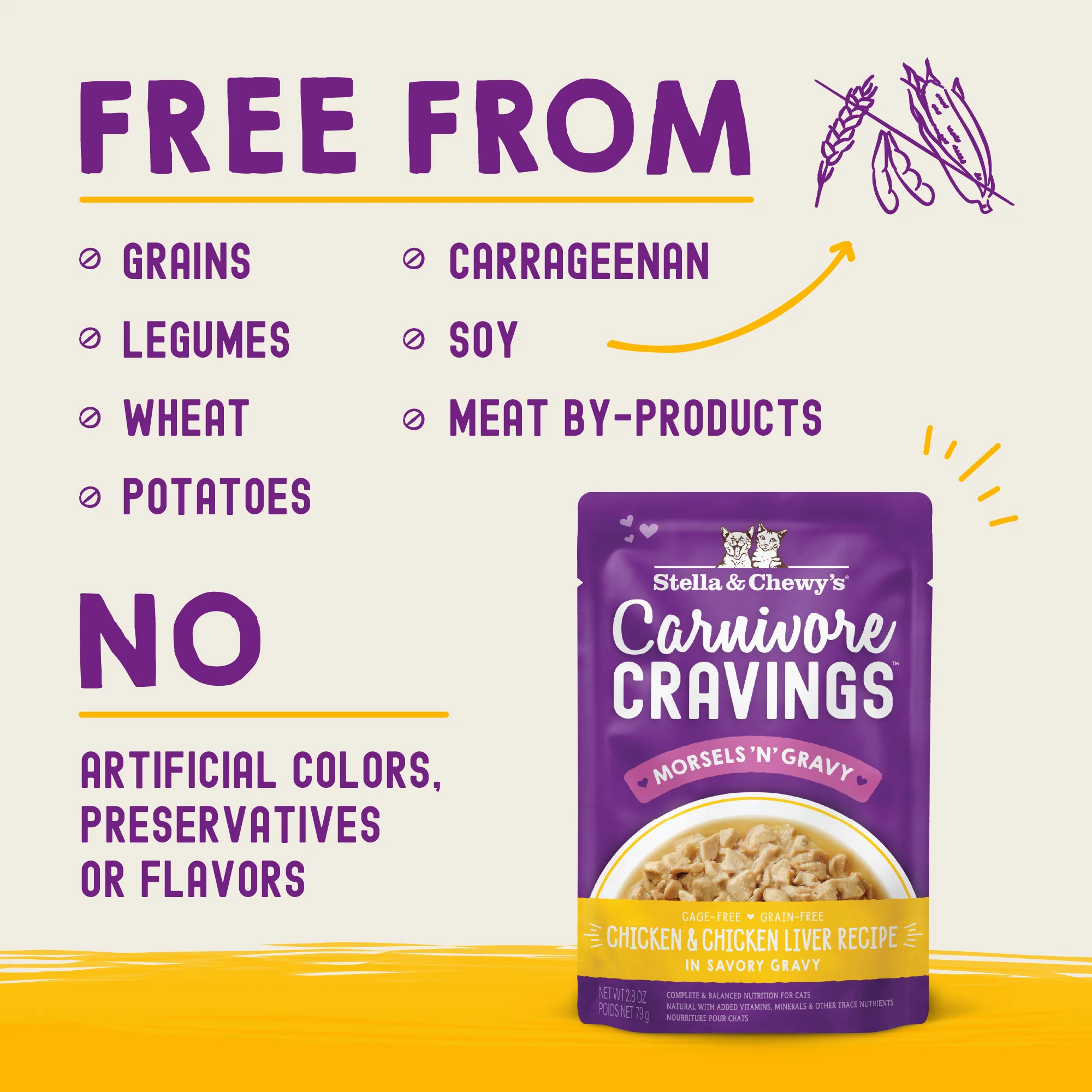 Carnivore Cravings Morsels'N'Gravy Chicken & Chicken Liver Recipe for Cats - Image 3