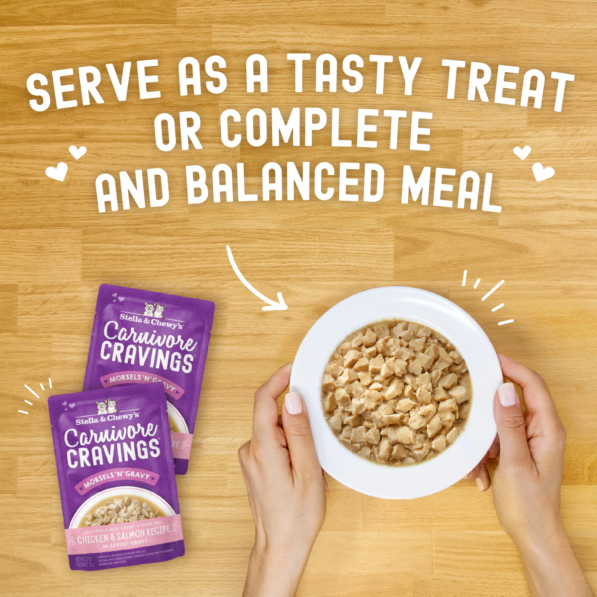 Carnivore Cravings Morsels'N'Gravy Chicken & Salmon Recipe for Cats - Image 5