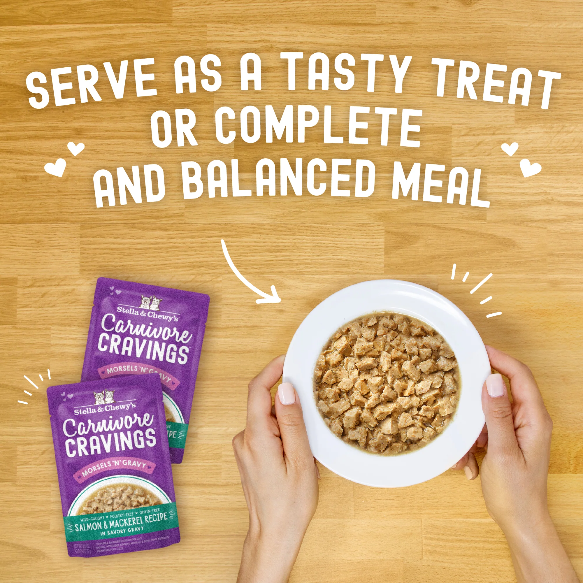Carnivore Cravings Morsels'N'Gravy Salmon & Mackerel Recipe for Cats - Image 5