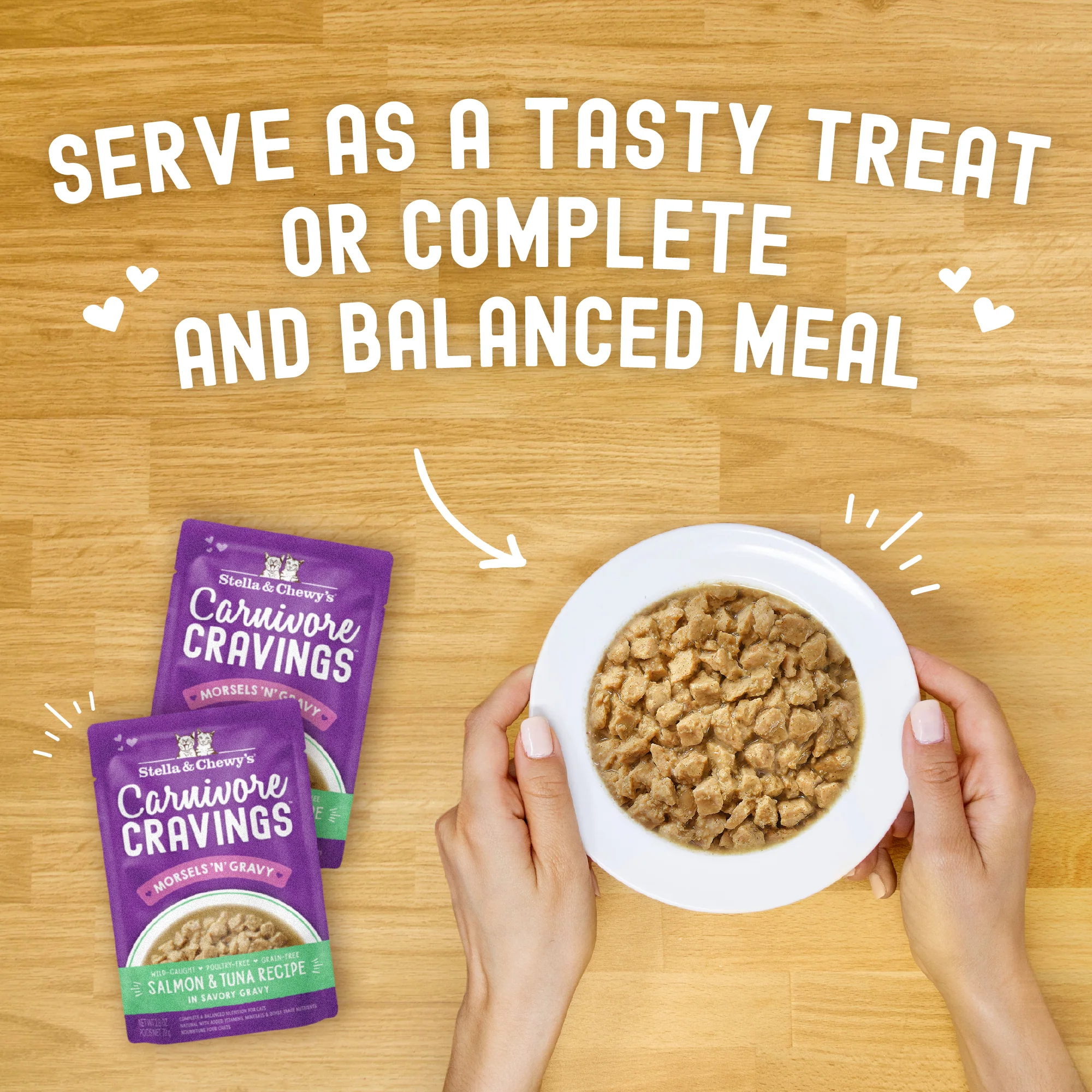 Carnivore Cravings Morsels'N'Gravy Salmon & Tuna Recipe for Cats - Image 5