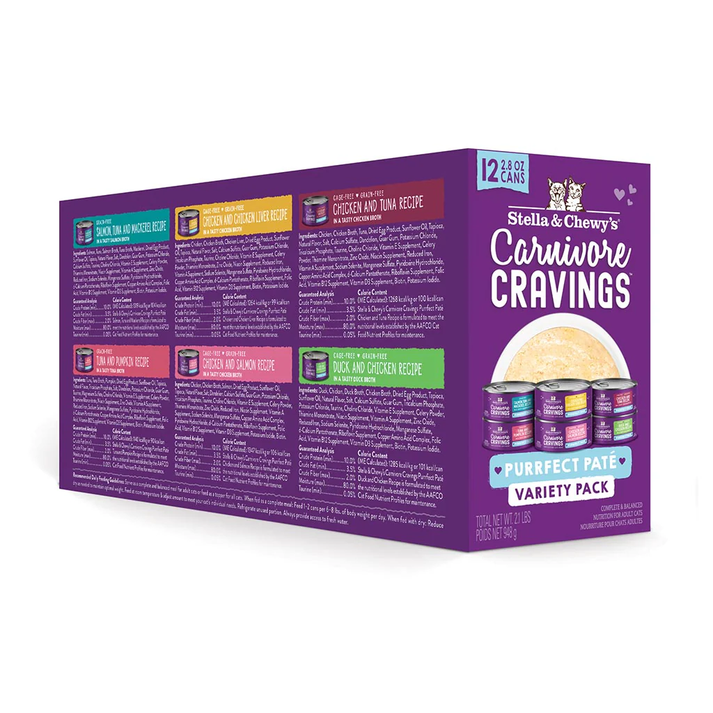 Carnivore Cravings Purrfect Pate 2.8 oz Canned Variety Pack for Cats - Image 3