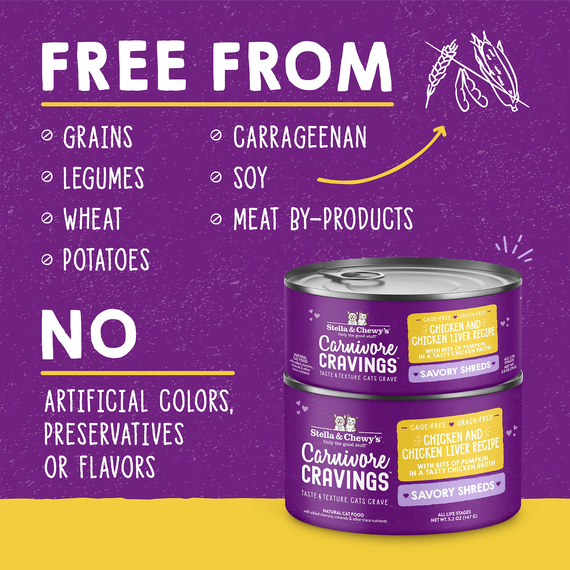Carnivore Cravings Savory Shreds Chicken & Chicken Liver Recipe for Cats - Image 3