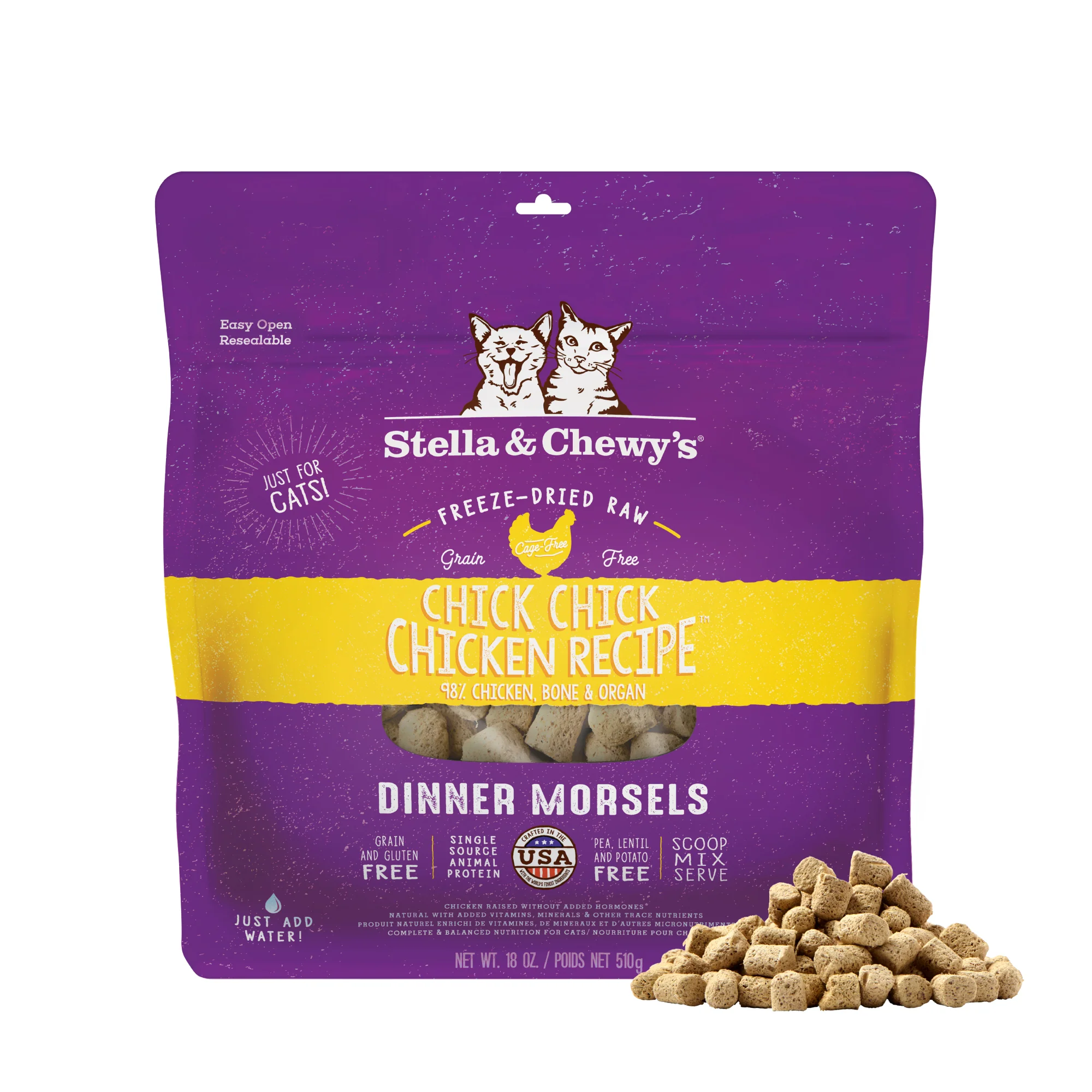 Chick, Chick Chicken Freeze-Dried Raw Dinner Morsels for Cats - Image 3
