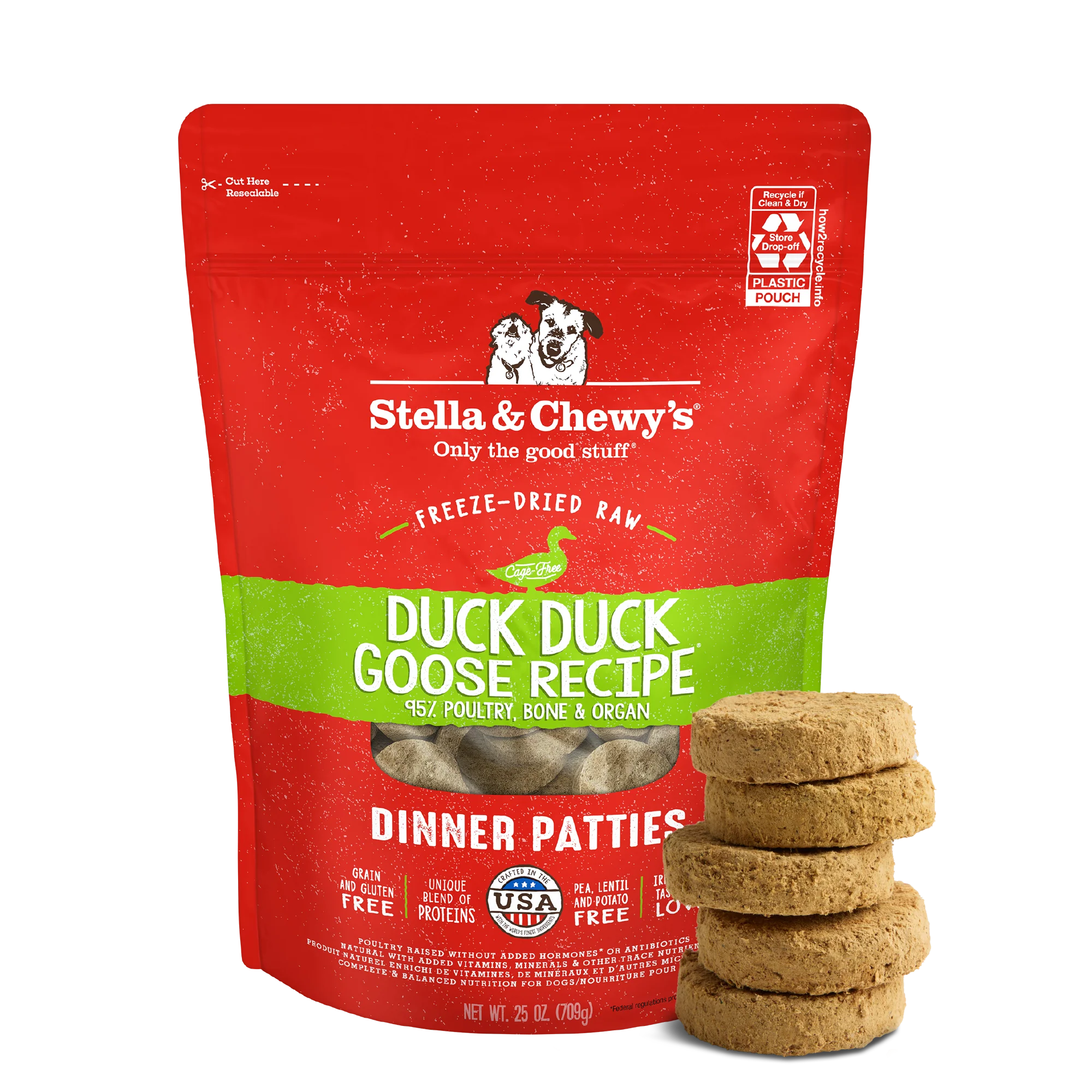 Duck Duck Goose Freeze-Dried Raw Dinner Patties for Dogs - Image 3