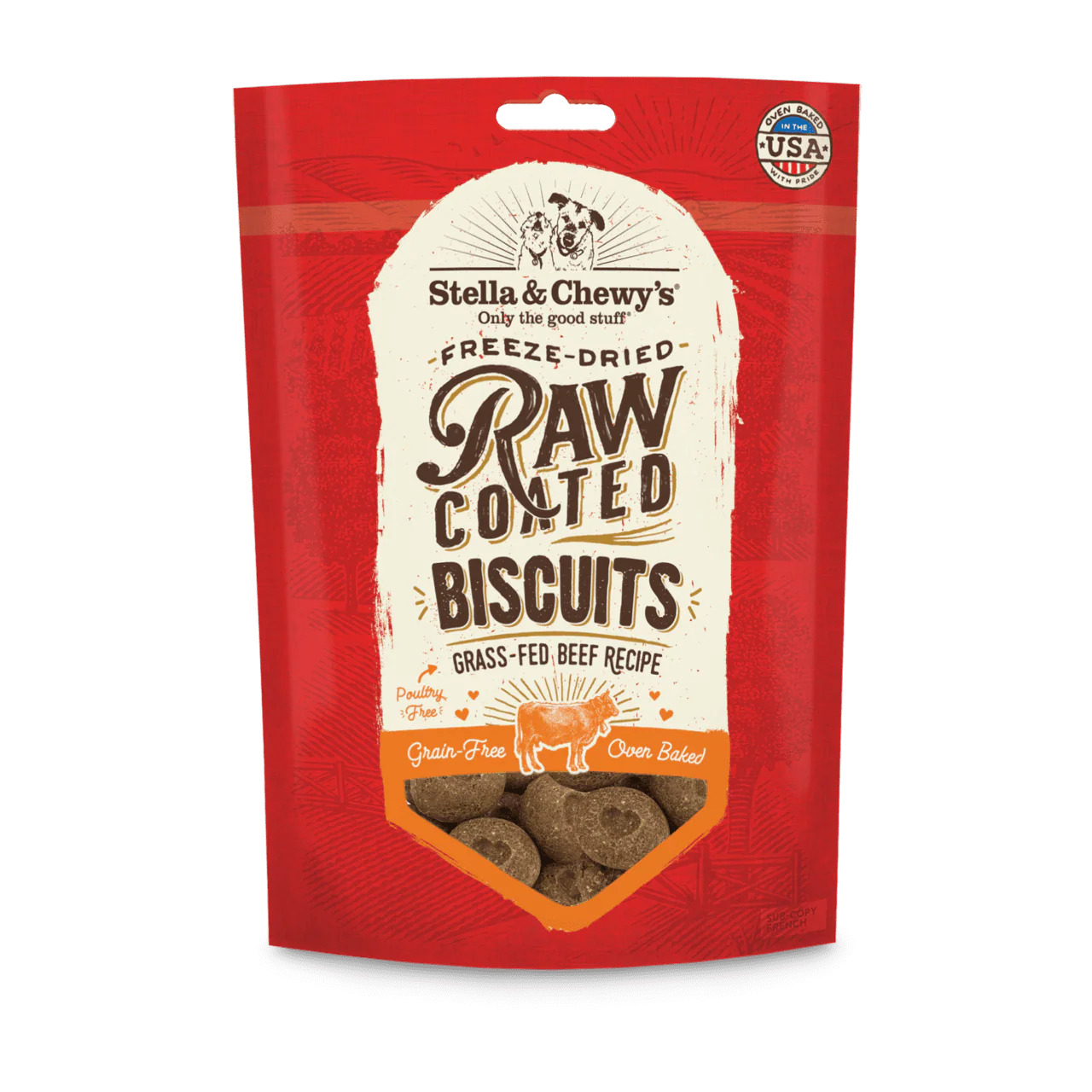 Grass-Fed Beef Raw Coated Biscuits for Dogs