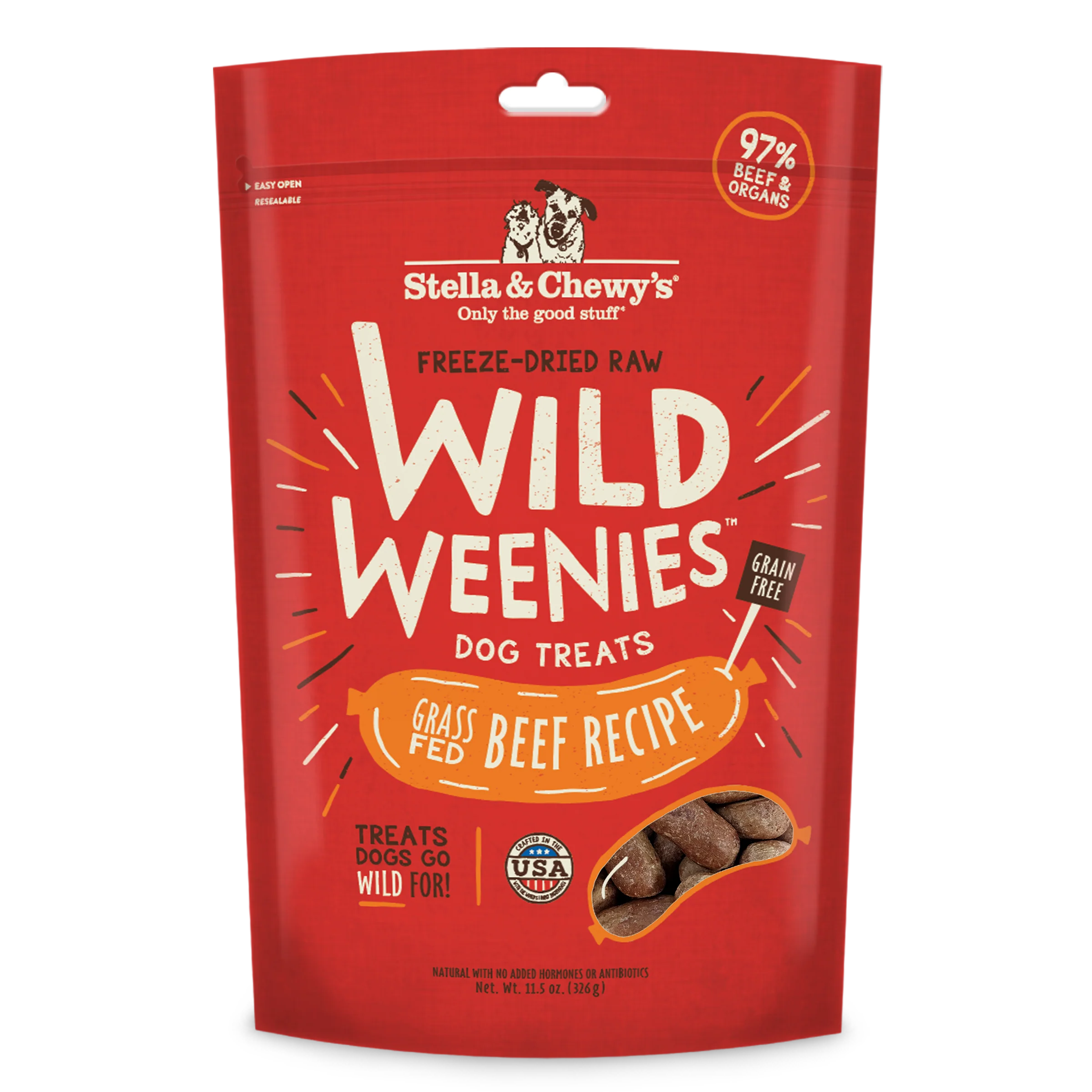 Grass-Fed Beef Wild Weenies for Dogs