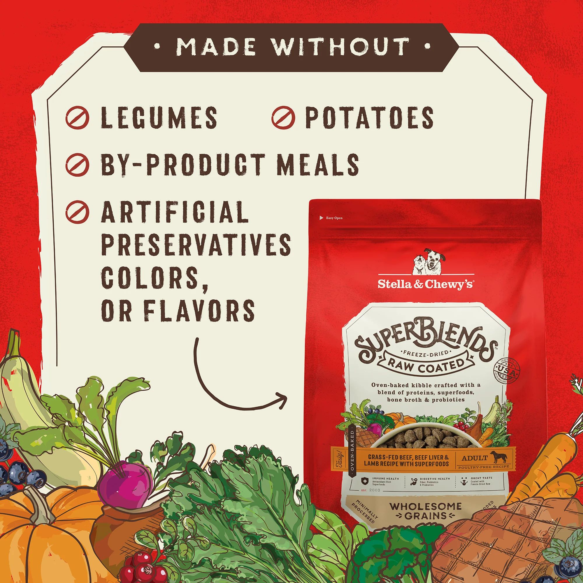 SuperBlends Raw Coated Beef, Beef Liver & Lamb Recipe + Superfoods for Dogs - Image 5