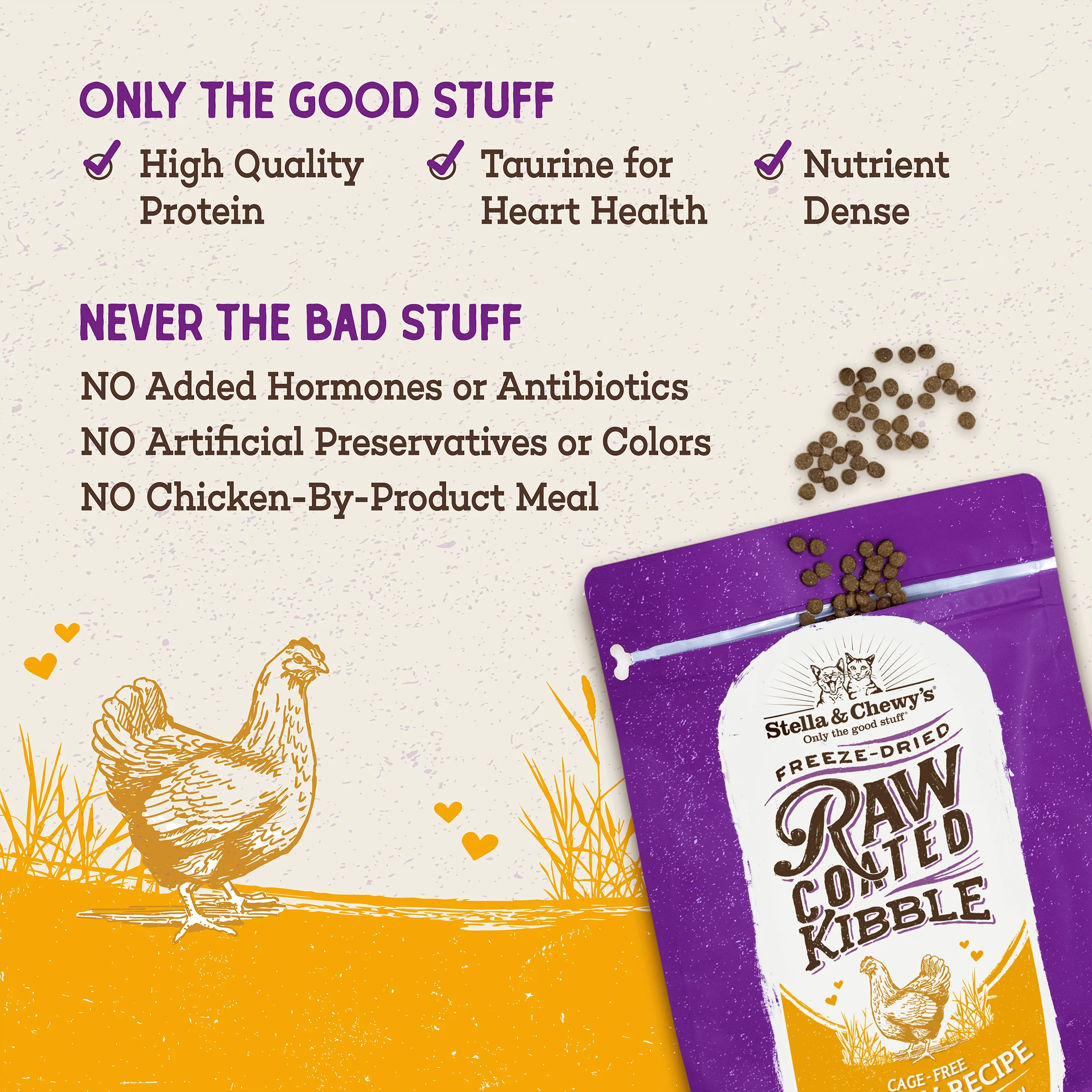 Raw Coated Kibble Cage-Free Chicken Recipe for Cats - Image 3