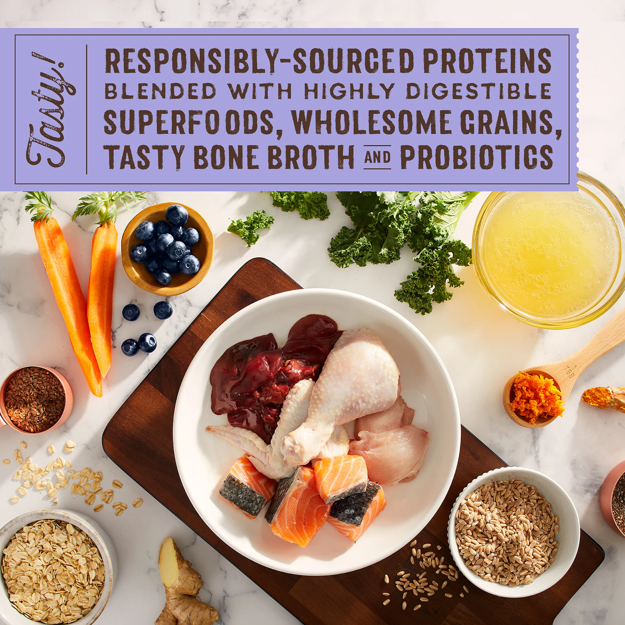 SuperBlends Raw Blend Puppy Kibble: Chicken, Salmon + Superfoods for Dogs - Image 3