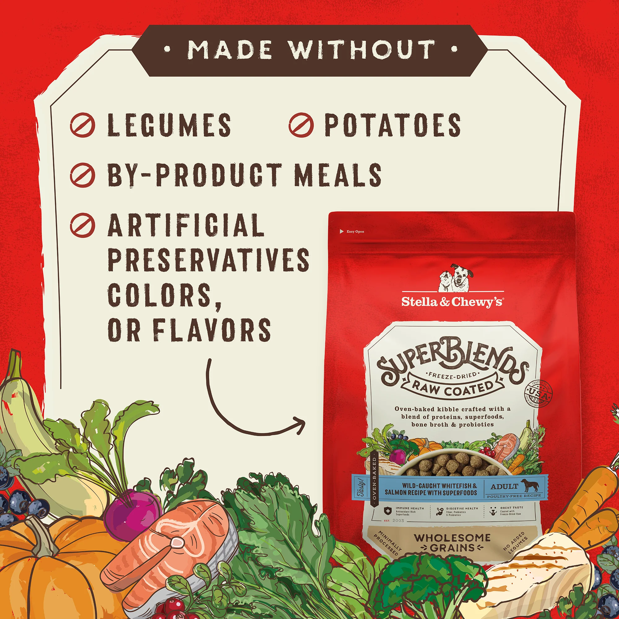SuperBlends Raw Coated Whitefish & Salmon Recipe + Superfoods for Dogs - Image 5