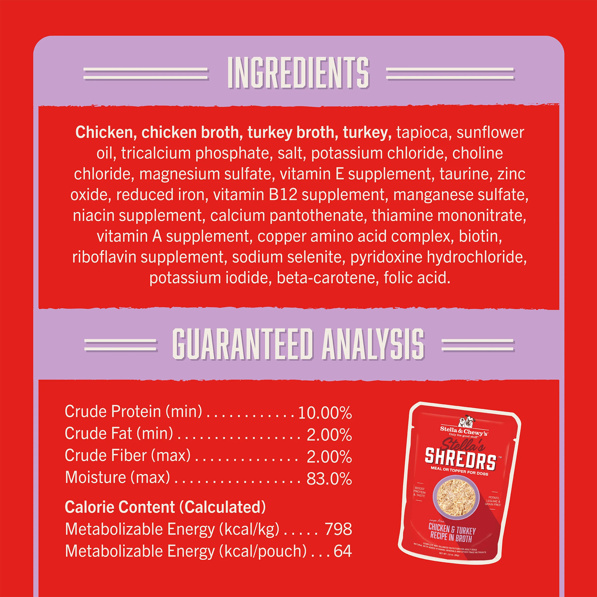 Stella's Shredrs Chicken & Turkey Recipe in Broth for Dogs - Image 4