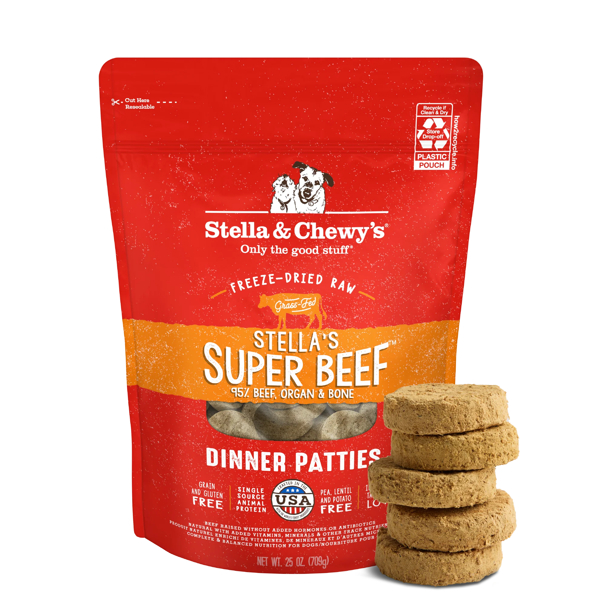 Stella’s Super Beef Freeze-Dried Raw Dinner Patties for Dogs - Image 3