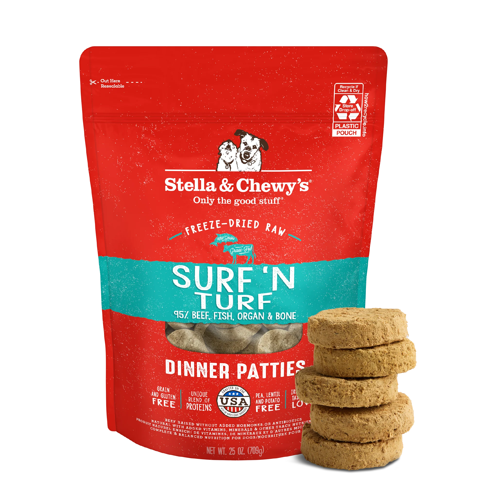 Surf ‘N Turf Freeze-Dried Raw Dinner Patties for Dogs - Image 3