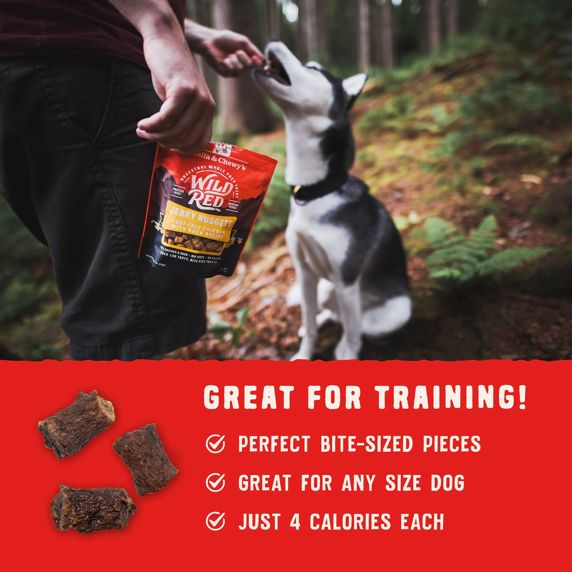 Wild Red Jerky Nuggets Chicken & Duck Recipe for Dogs - Image 6